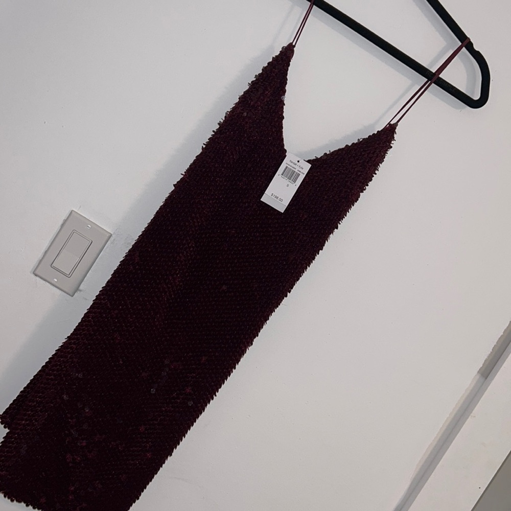 NEW Kendall and Kylie Midi suede sequence dress size small